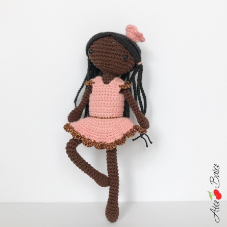 alice balice | tutoriel crochet | poupée danseuse | princesse | pattern | amigurumi | Louison | poupée noire | black doll | tutoriel