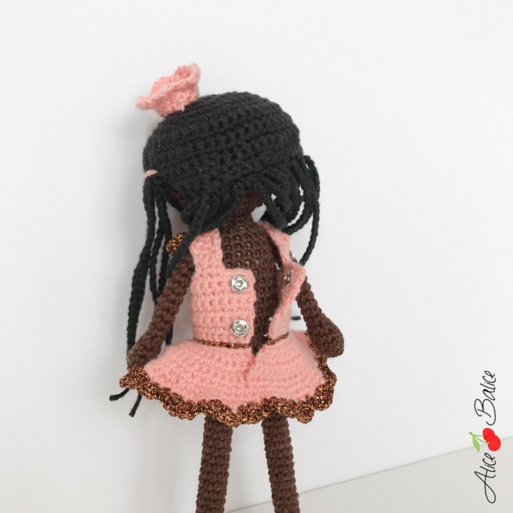 alice balice | tutoriel crochet | poupée danseuse | princesse | pattern | amigurumi | Louison | poupée noire | black doll | tutoriel