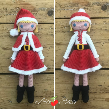 alice balice | poupée en crochet | doll | amigurumi | tutoriel | tutorial | Noël | Magie | Christmas | Mère Noël | Père Noël