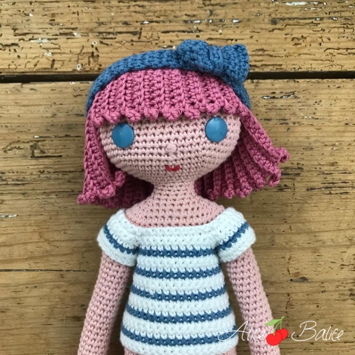 alice balice | poupée en crochet | doll | amigurumi | tutoriel | tutorial | clems | coupe au carré | débutantes